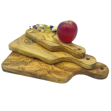 Set de 3 planches en bois d'olivier