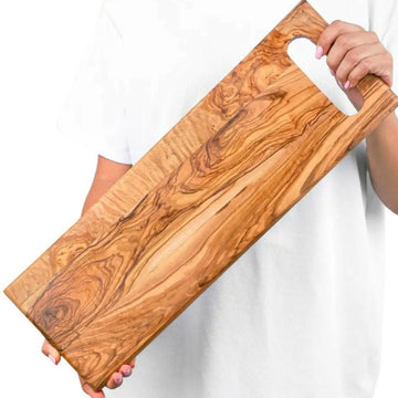 Planche à découper en bois d'olivier avec trou