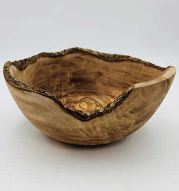 Saladier rustique en bois d'olivier naturel