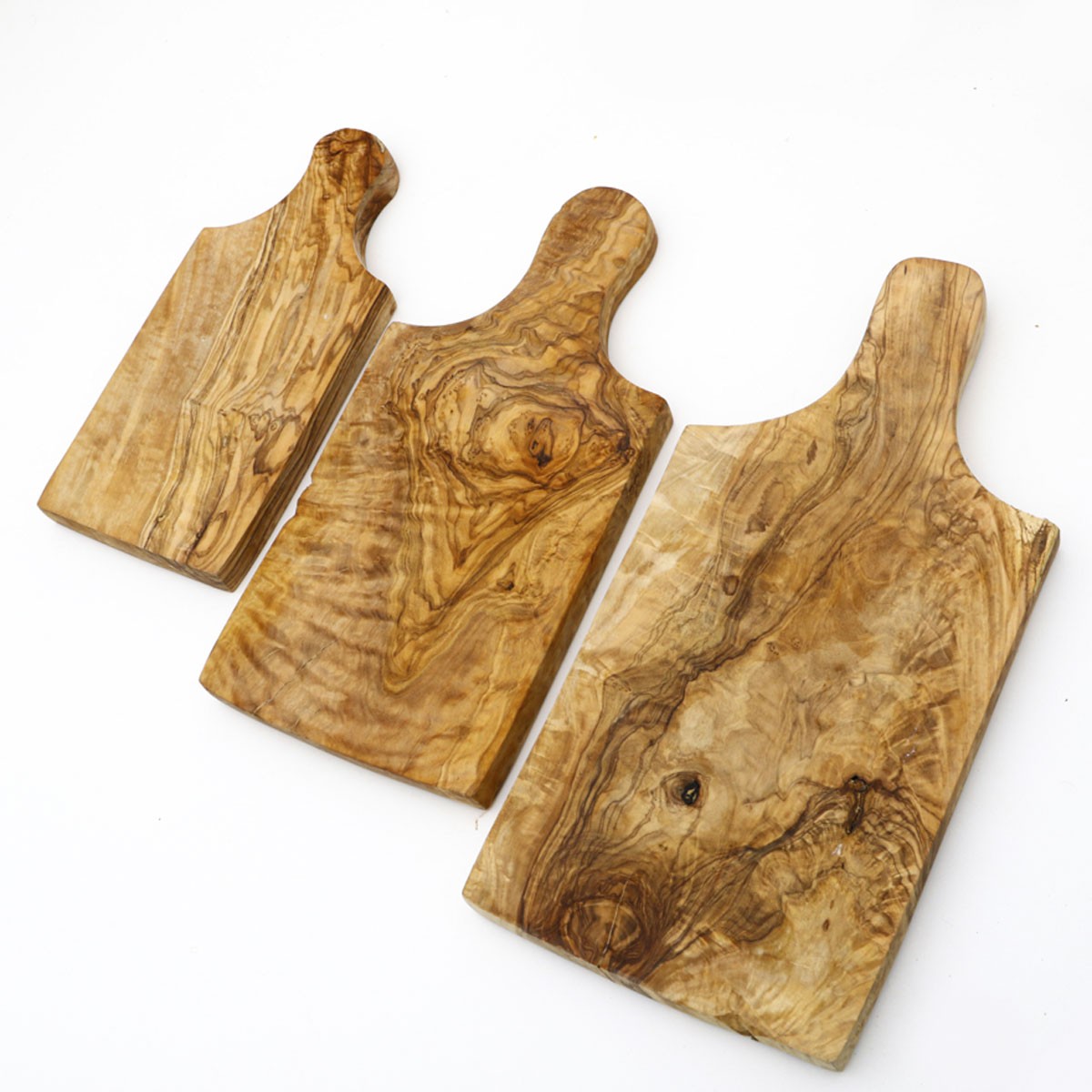 Set de 3 planches en bois d'olivier  - 2
