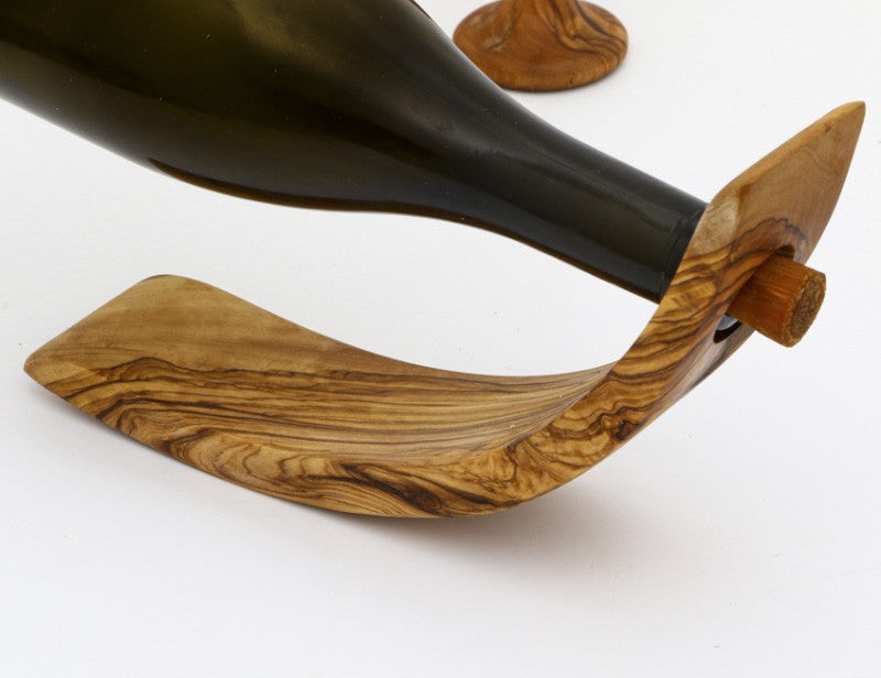 Porte bouteille en bois olivier  - 2