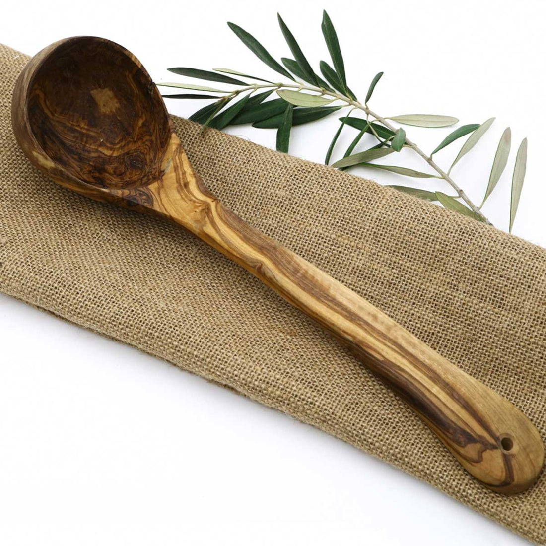 Louche en bois d'olivier 30 cm  - 1