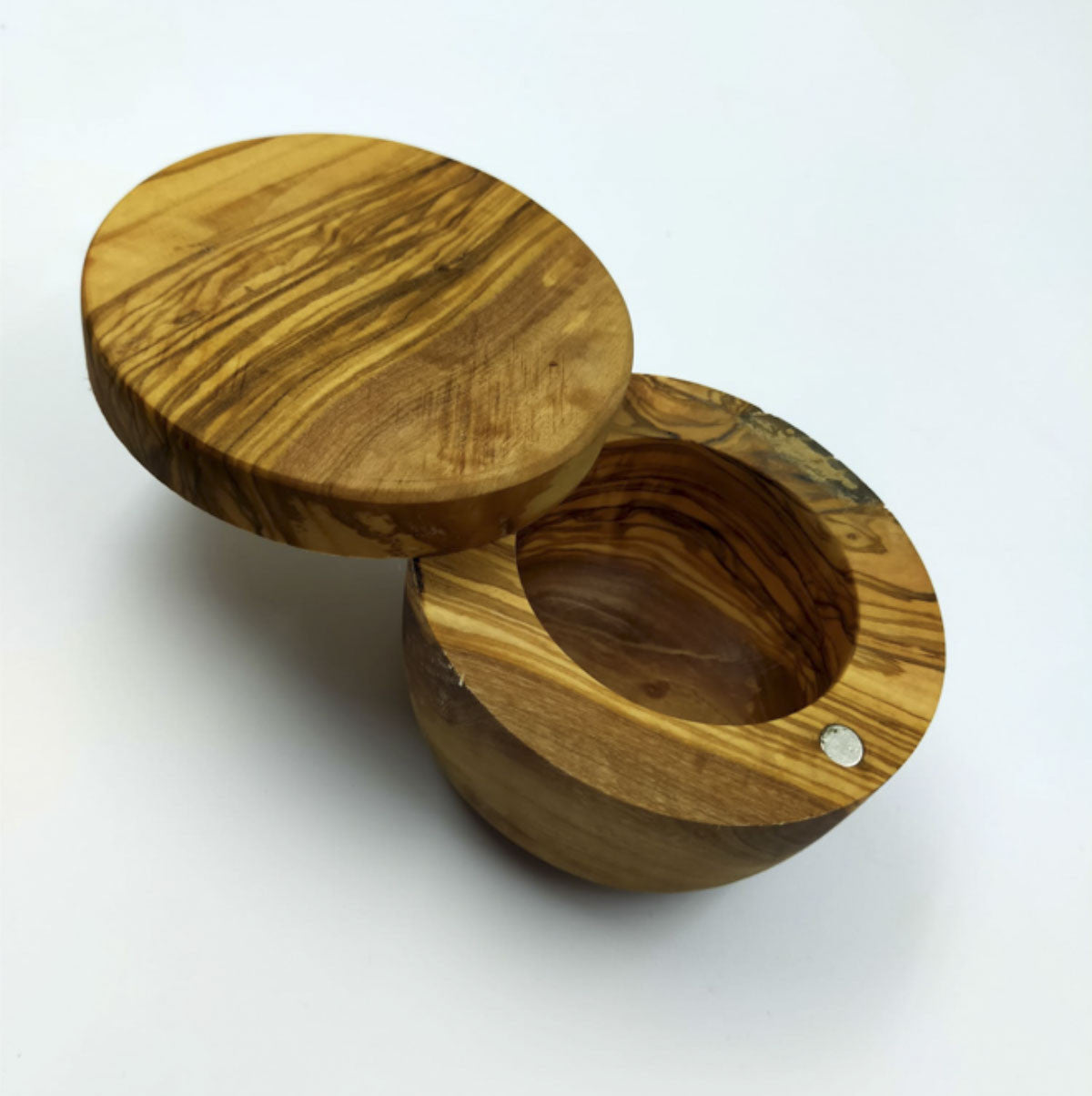 Boite aimantée en bois d'olivier  - 1