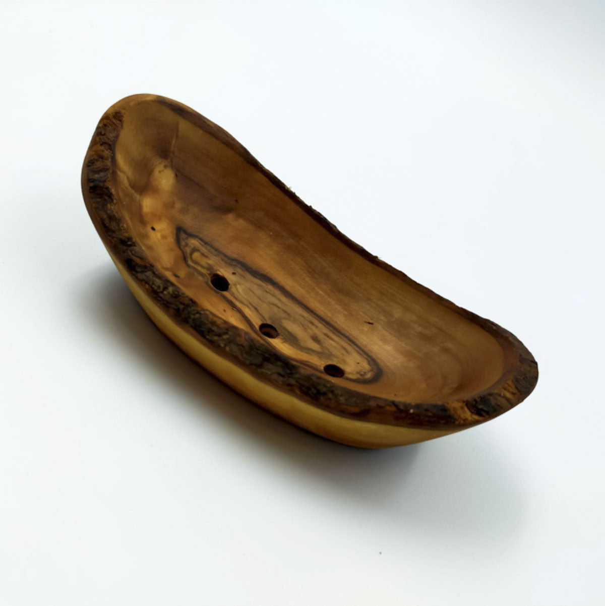 Porte-savon en bois d'olivier rustique  - 1