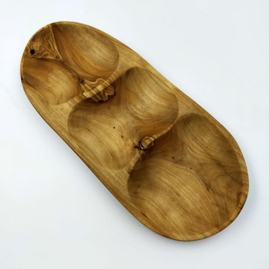 Plat à apéritif en bois d'olivier  - 1