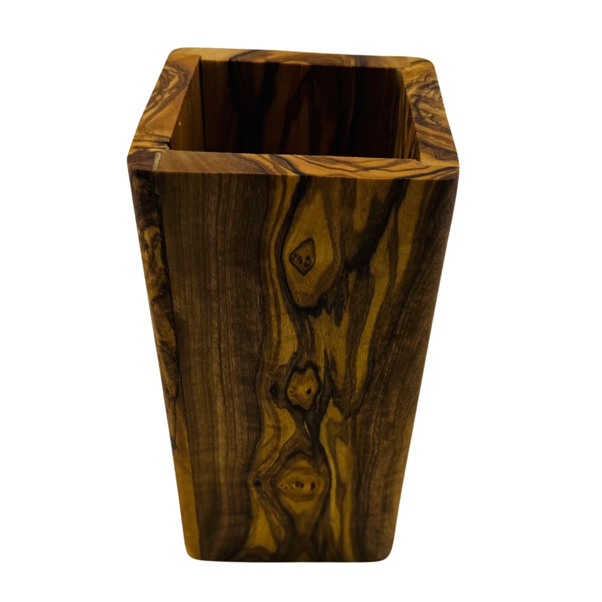 Pot à ustensiles en bois d'olivier  - 2