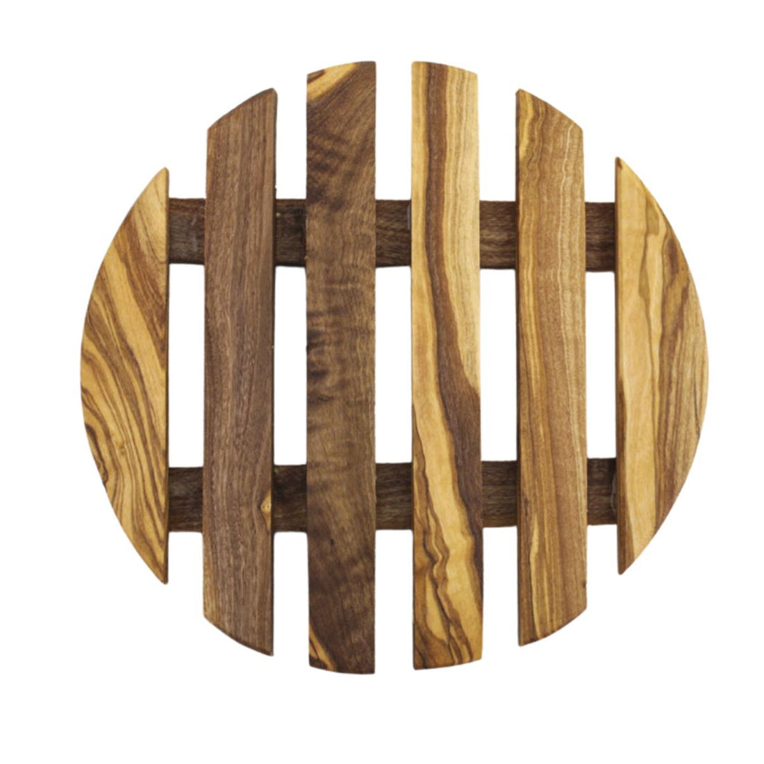Dessous de plat rond en bois d'olivier  - 2