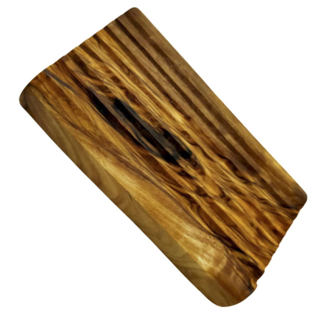 Porte savon avec rainures en bois d'olivier  - 2