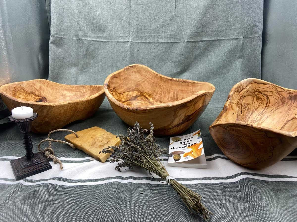 Saladier en bois d'olivier  - 4
