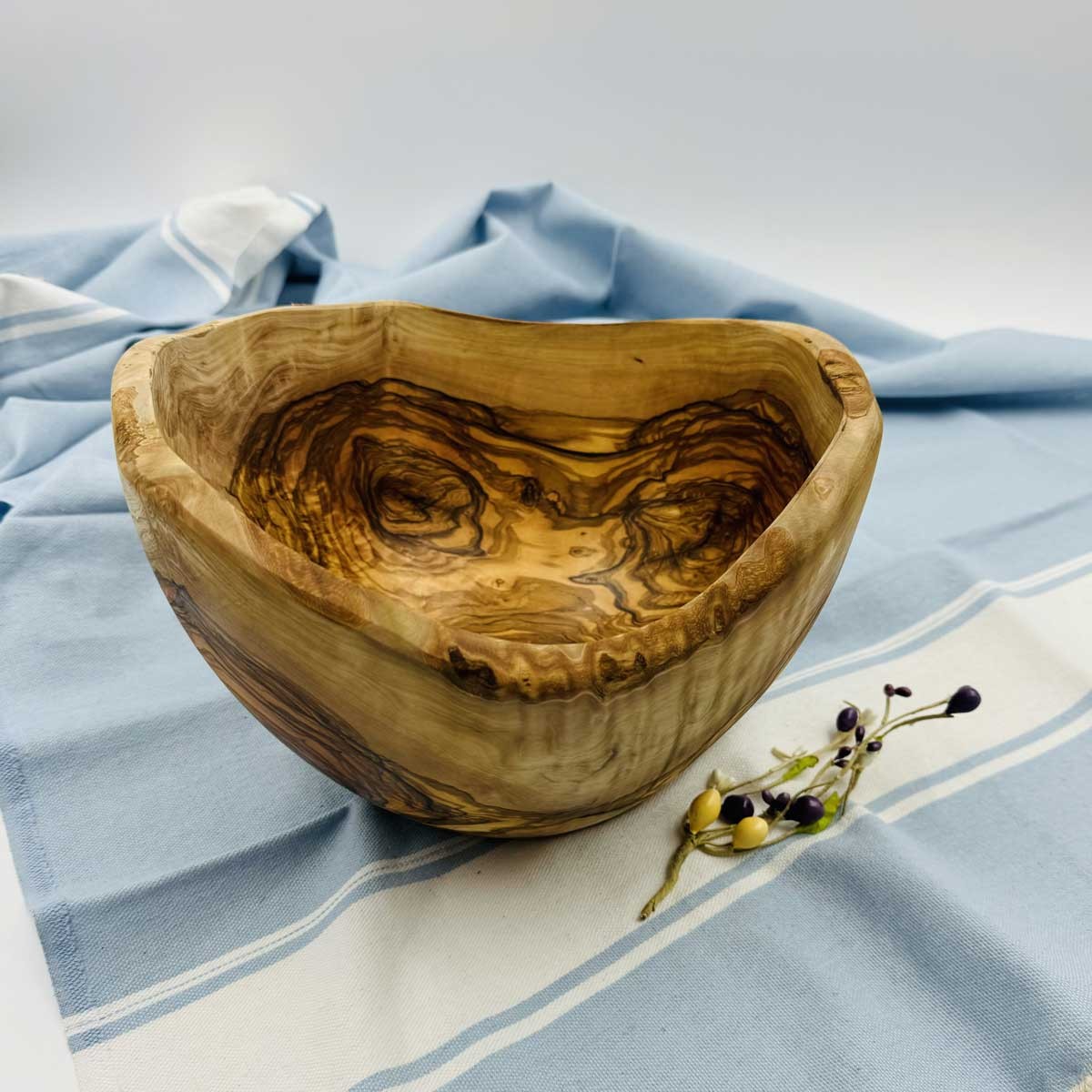 saladier rustique en bois d'olivier  - 2