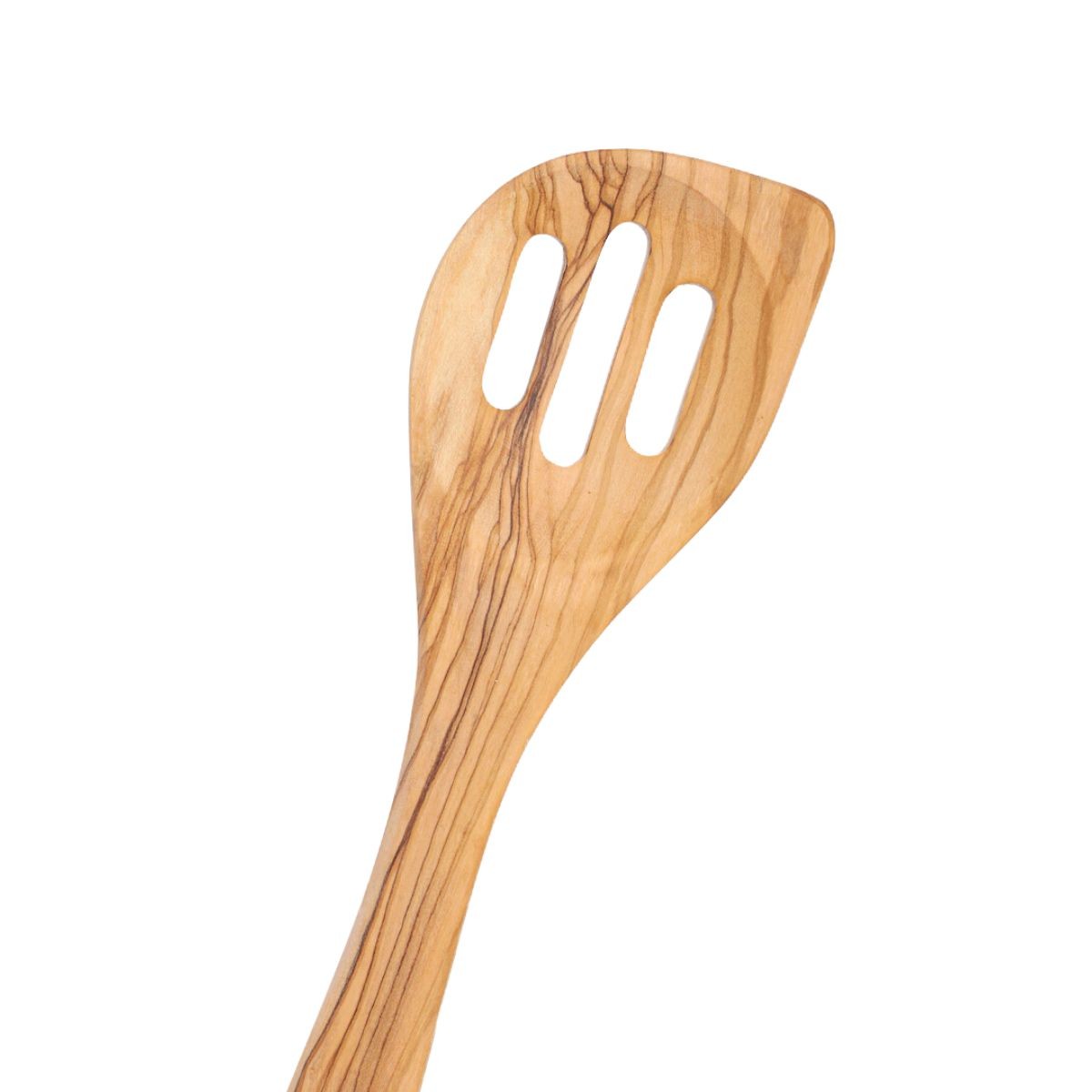 Spatule avec fentes en bois d'olivier