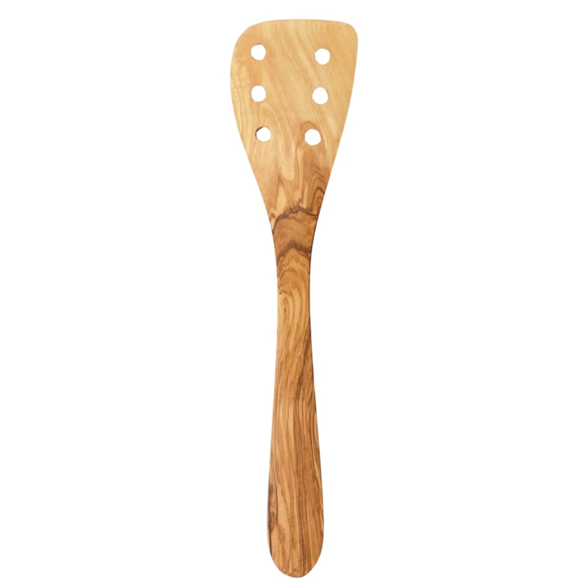 Spatule à trous en bois d'olivier