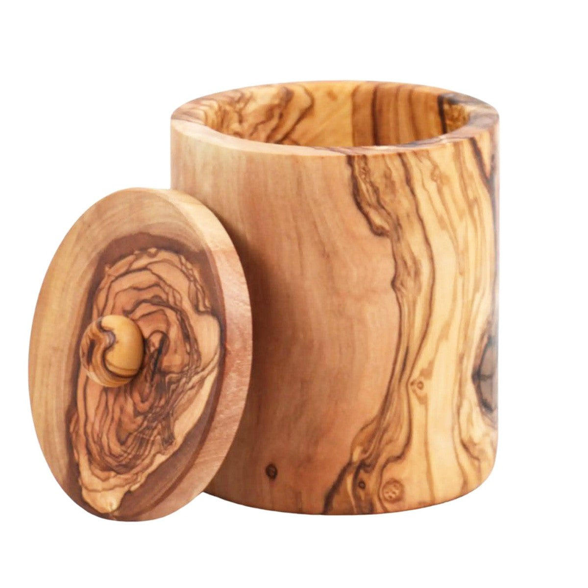 Boîte à épices en bois d'olivier