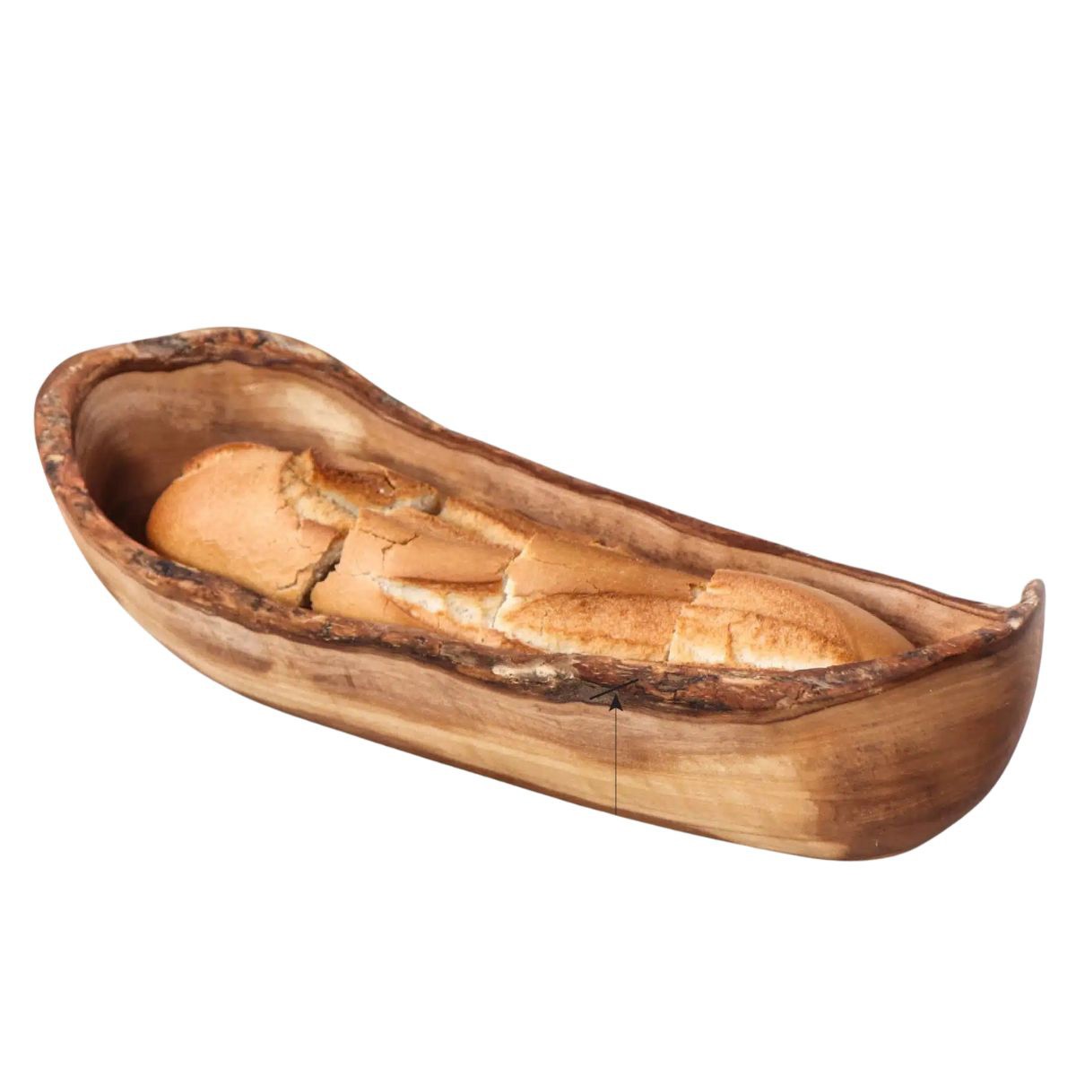 Corbeille à pain en bois d'olivier