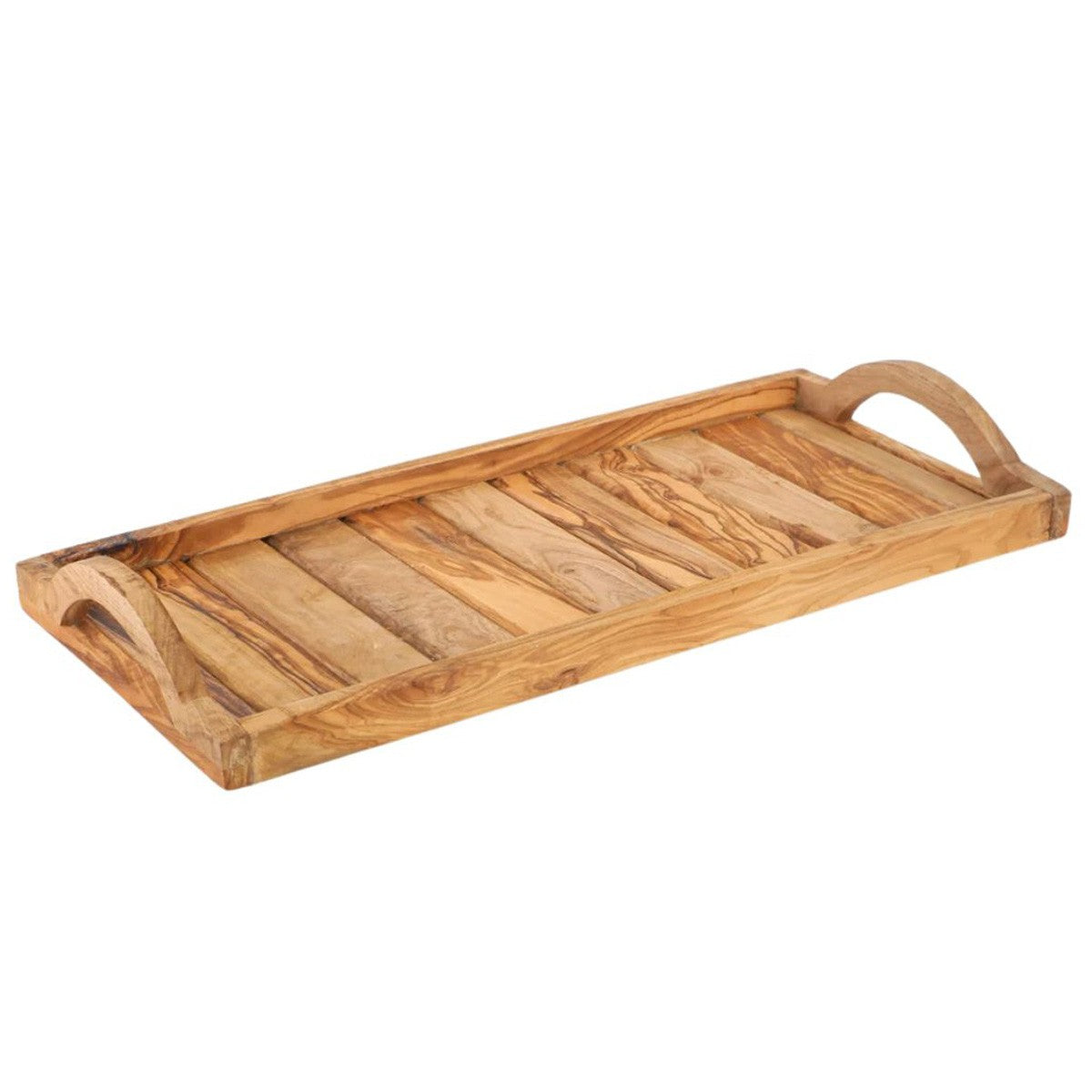 Plateau de service en bois d'olivier