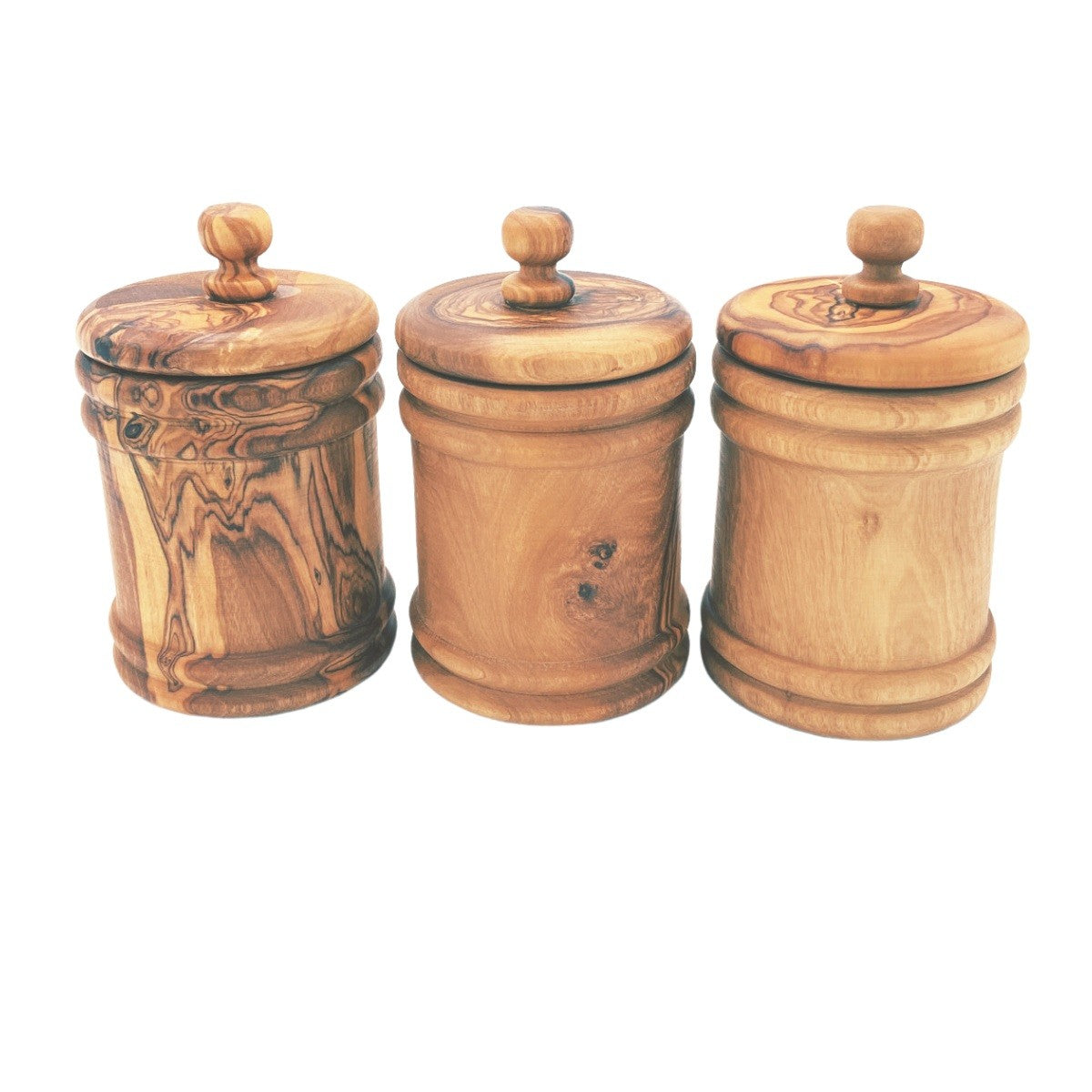 Pot à épices en bois d'olivier